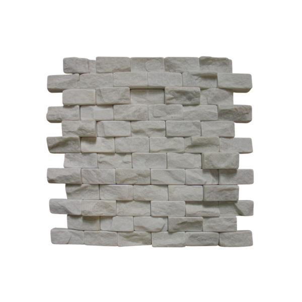Mosaic stone made from white marble stone